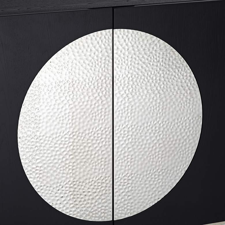 Image 4 Medallion 39 1/2" Wide Black and Metal 2-Door Cabinet more views