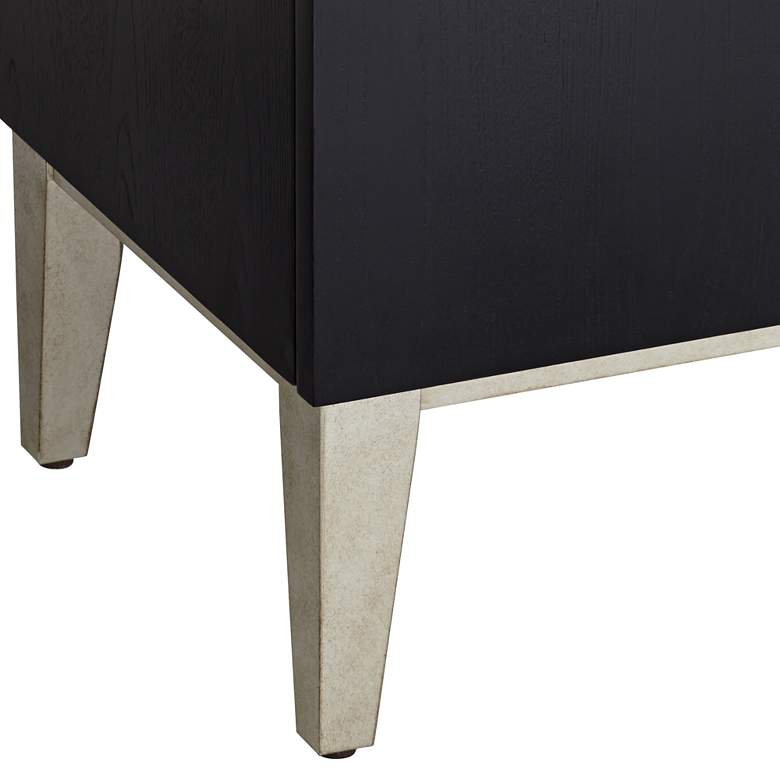 Image 5 Medallion 39 1/2" Wide Black and Metal 2-Door Cabinet more views