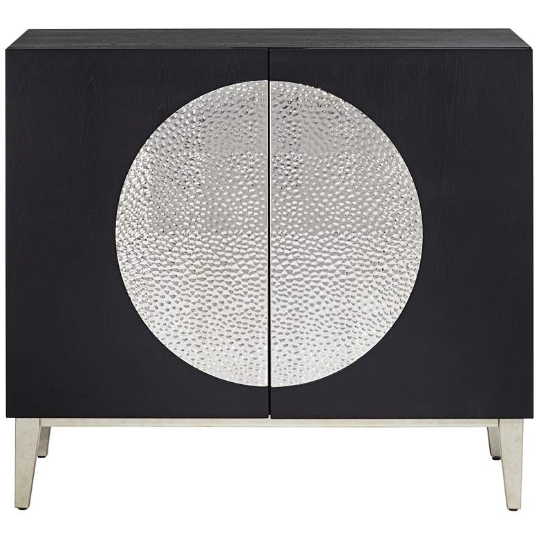 Image 6 Medallion 39 1/2" Wide Black and Metal 2-Door Cabinet more views