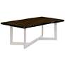 Medera 47 1/4" Wide Oak Wood White Metal Coffee Table in scene