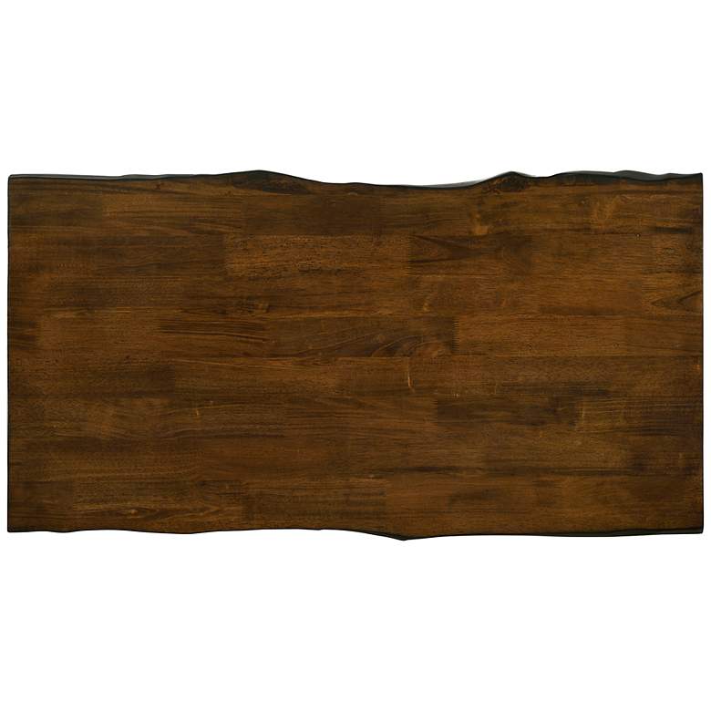 Image 5 Medera 47 1/4 inch Wide Oak Wood White Metal Coffee Table more views