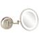 Meders Brushed Nickel LED Lighted Round Makeup Wall Mirror