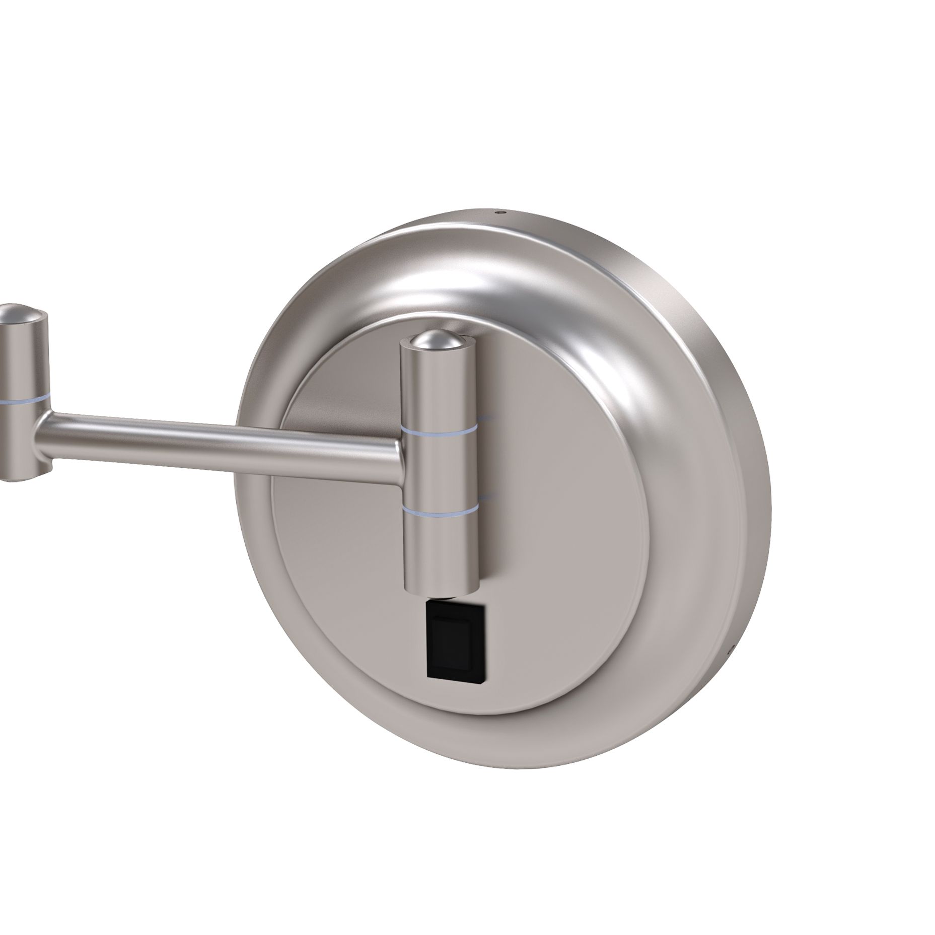 Image 3 Meders Brushed Nickel LED Lighted Round Makeup Wall Mirror more views