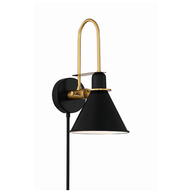Image 2 Medford 1 Light Matte Black Wall Mount