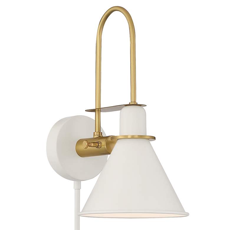 Image 4 Medford 1 Light White Wall Mount more views