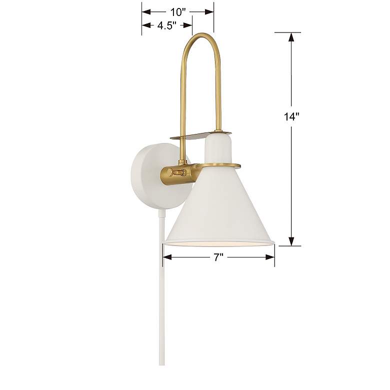 Image 7 Medford 1 Light White Wall Mount more views