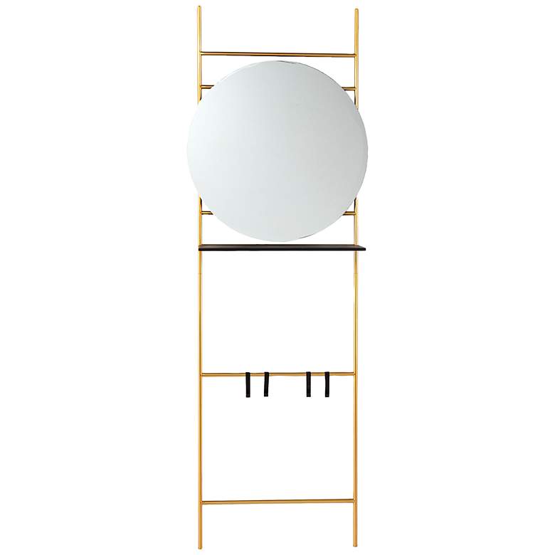 Image 2 Medhurst 23 3/4"W Gold Hall and Entry Organizer w/ Mirror