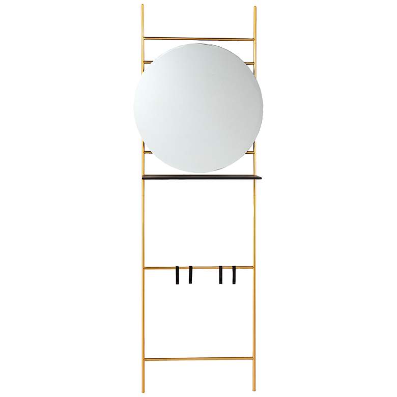 Image 2 Medhurst 23 3/4 inchW Gold Hall and Entry Organizer w/ Mirror