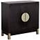 Medici 36" Wide Black and Gold 2-Door Accent Cabinet