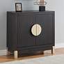 1_Medici 36" Wide Black and Gold 2-Door Accent Cabinet