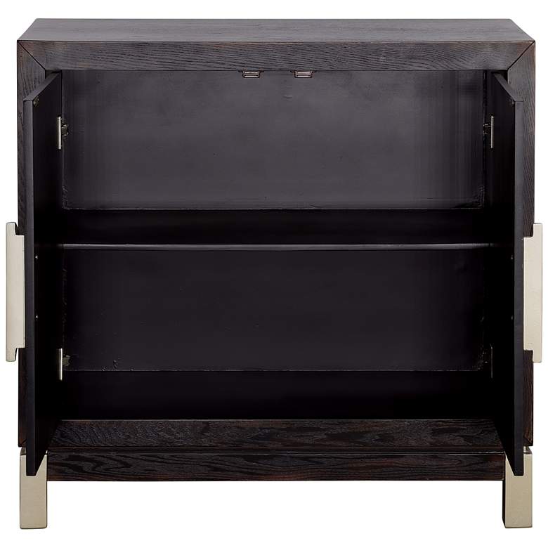 Image 5 Medici 36" Wide Black and Gold 2-Door Accent Cabinet more views