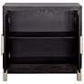 5_Medici 36" Wide Black and Gold 2-Door Accent Cabinet more views