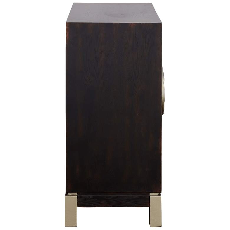 Image 6 Medici 36" Wide Black and Gold 2-Door Accent Cabinet more views