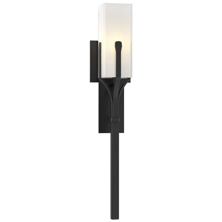 Image 1 Mediki Sconce - Black Finish - Opal Glass