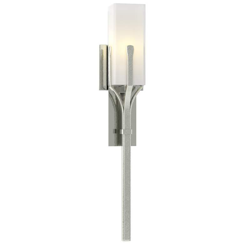 Image 1 Mediki Sconce - Sterling Finish - Opal Glass