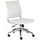 Medina Low Back Armless White Office Chair