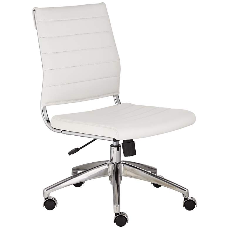 Image 1 Medina Low Back Armless White Office Chair