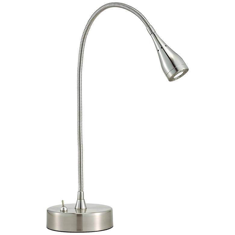 Image 1 Medina Satin Steel LED Desk Lamp