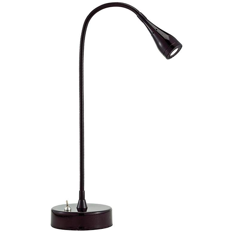 Image 1 Medina Shiny Black LED Desk Lamp