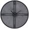 Medio Black and Gray 24" Round Iron Wall Clock