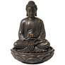 Meditating Bronze Seated Buddha Fountain