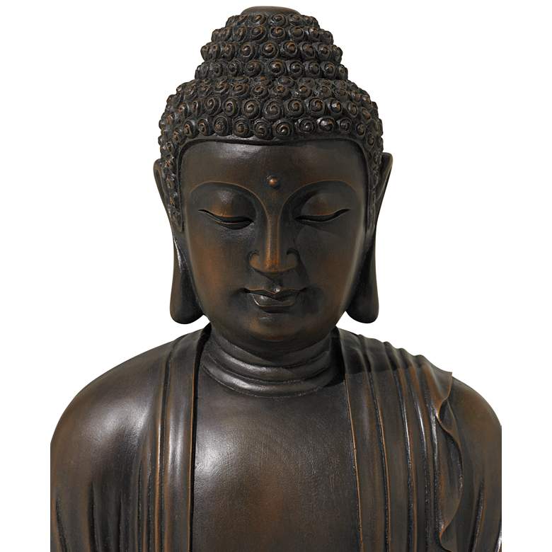 Image 3 Meditating 27 1/2 inch High Bronze Seated Buddha Fountain more views