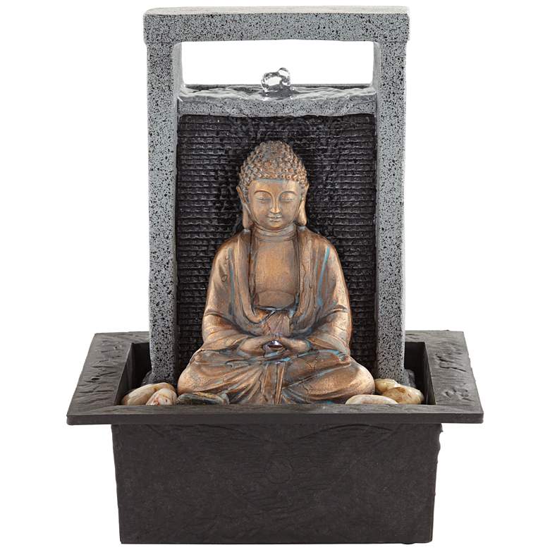 Image 2 Meditating Buddha 11" High Tabletop Fountain