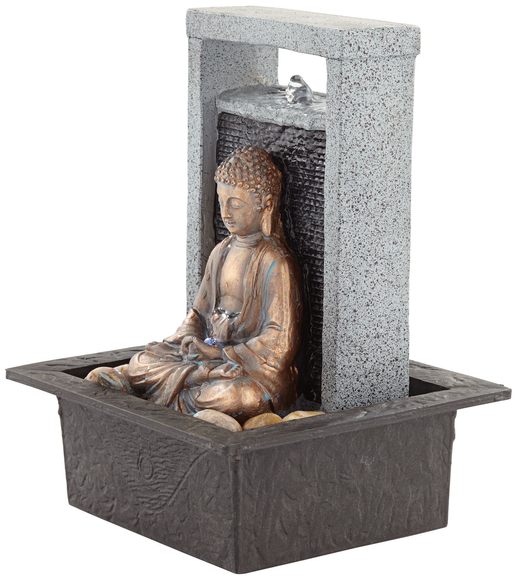 Meditating Buddha Tabletop Fountain