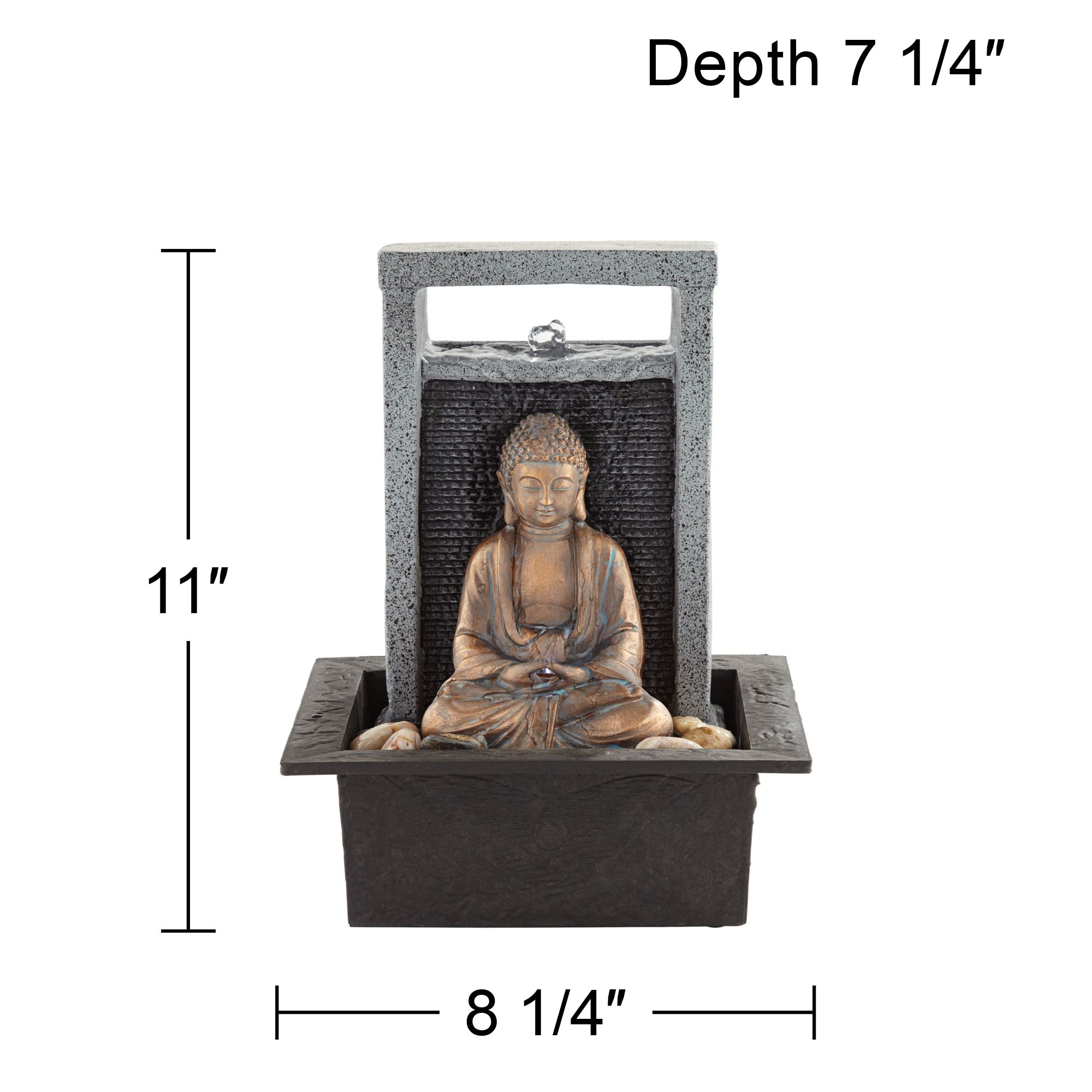 Meditating Buddha Tabletop Fountain