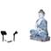 Meditating Buddha 15"H Multi-Color Statue with LED Spotlight
