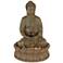 Meditating Buddha Antique Bronze 18.5"H LED Lighted Fountain