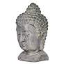 Meditating Buddha Head 18 1/2" High Outdoor Statue in scene