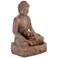 Meditation 24" High Seated Buddha Fountain with LED Light