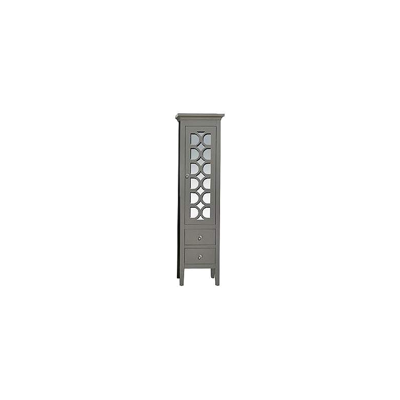 Image 1 Mediterraneo Gray Wood 1-Door Side Cabinet