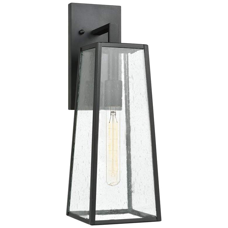 Image 1 Meditterano 18 inch High 1-Light Outdoor Sconce - Matte Black