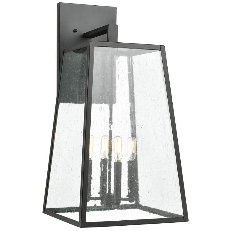 Image 1 Meditterano 27 inch High 4-Light Outdoor Sconce - Matte Black