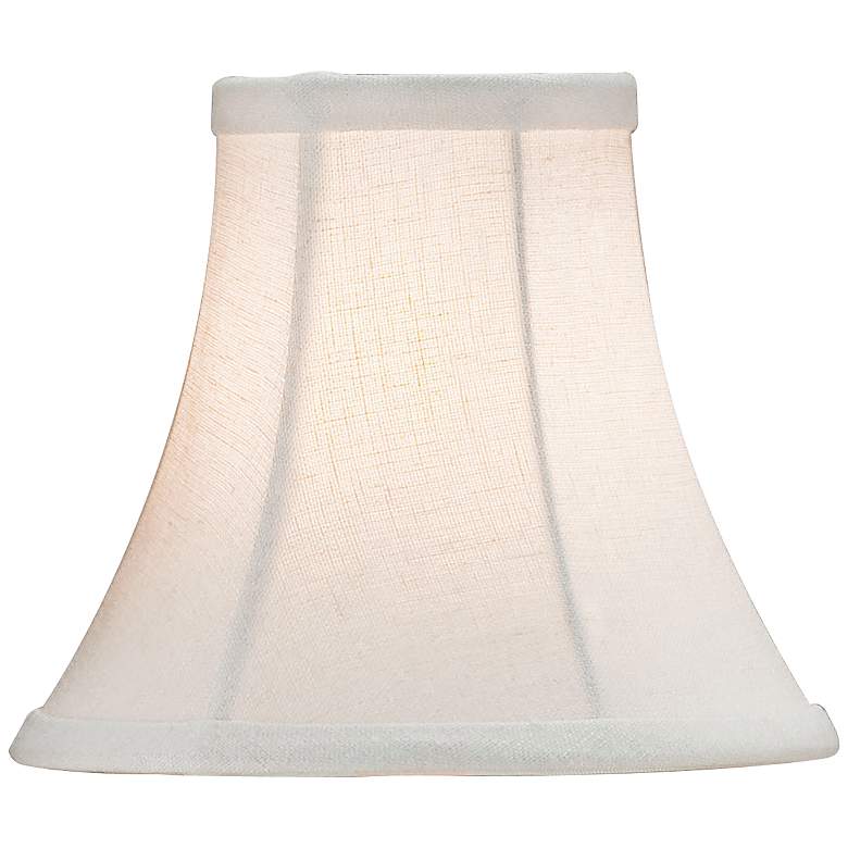 Image 1 Medium Bone Linen Bell Lamp Shade 3x6x5 (Clip-On)