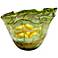Medium Francisco Green and Yellow Glass Bowl