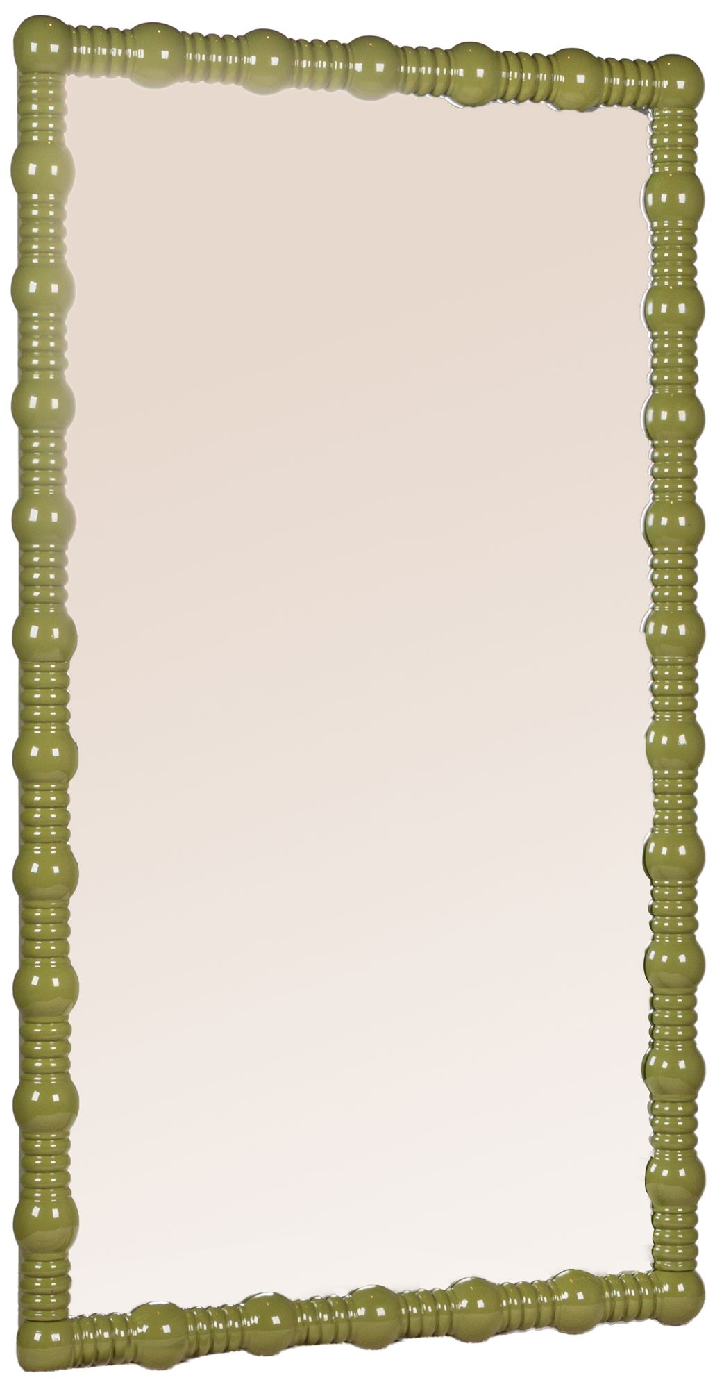 Image 6 Medium Gloss Dowel Wall Mirror in Sage Green more views