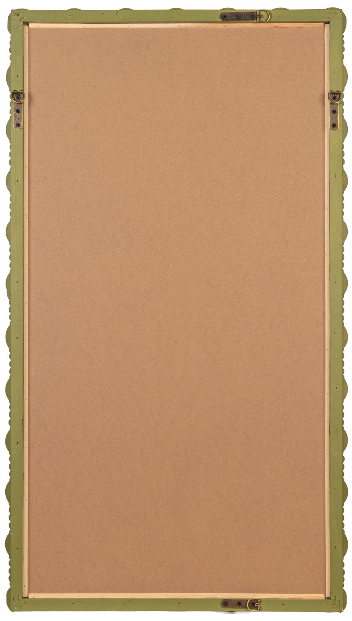 Image 7 Medium Gloss Dowel Wall Mirror in Sage Green more views