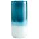 Medium Turquoise Cloud 10 3/4" High Glass Vase