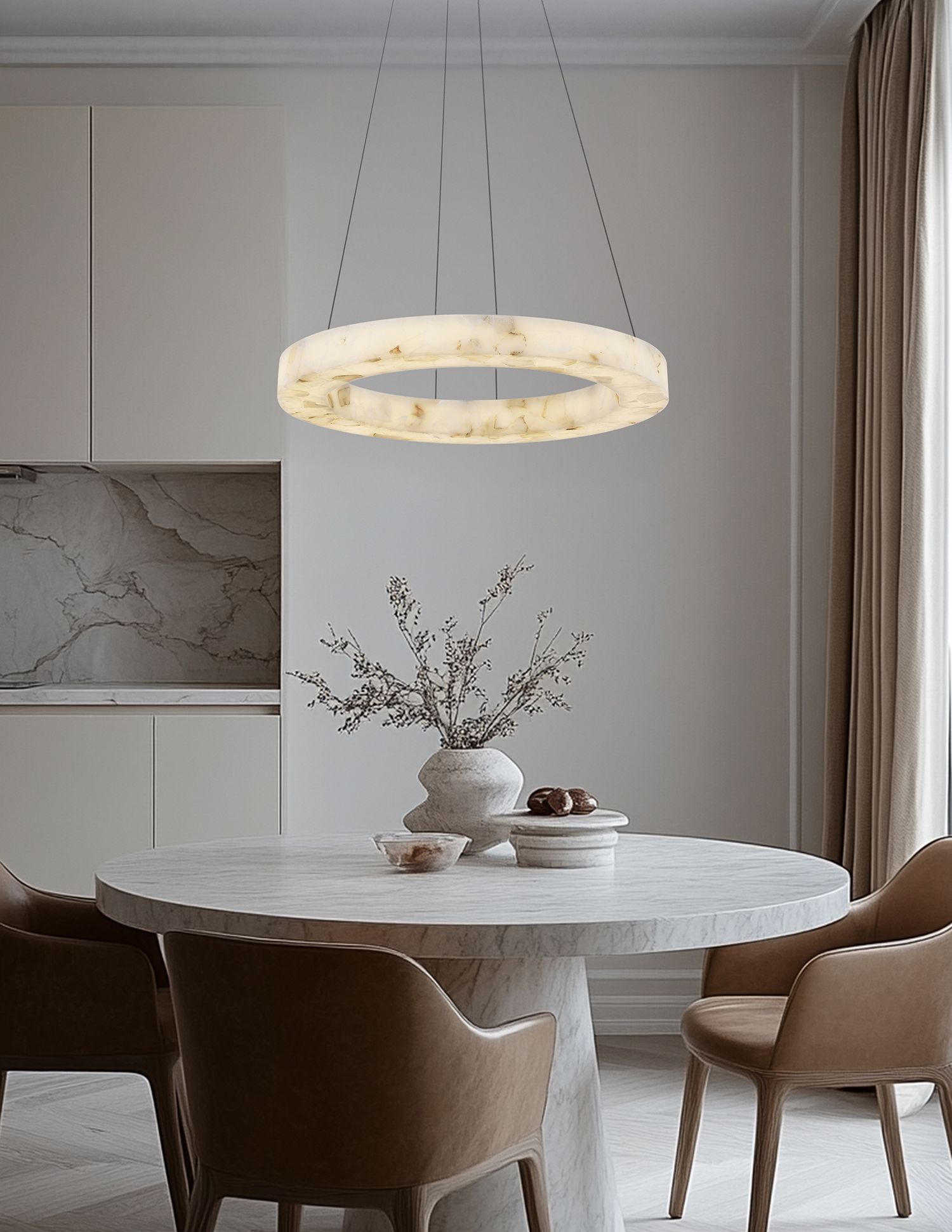 Image 3 Medley 24" Wide Brushed Brass LED Ring Pendant Light more views