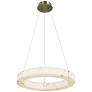Medley 24"W Brushed Brass Faux Alabaster LED Pendant Light