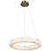 Medley 24"W Brushed Brass Faux Alabaster LED Pendant Light