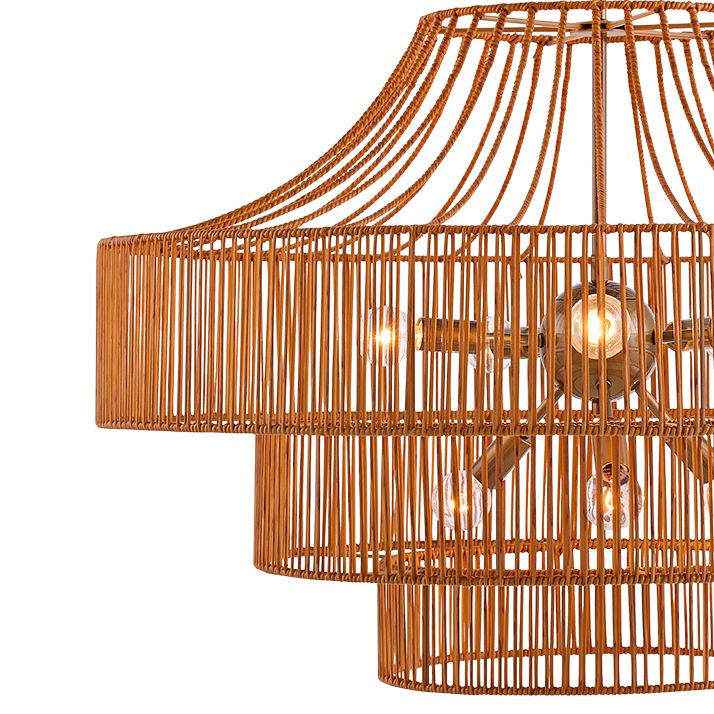 Image 3 Medlock 8-Light Outdoor Chandelier in Burnished Brass more views