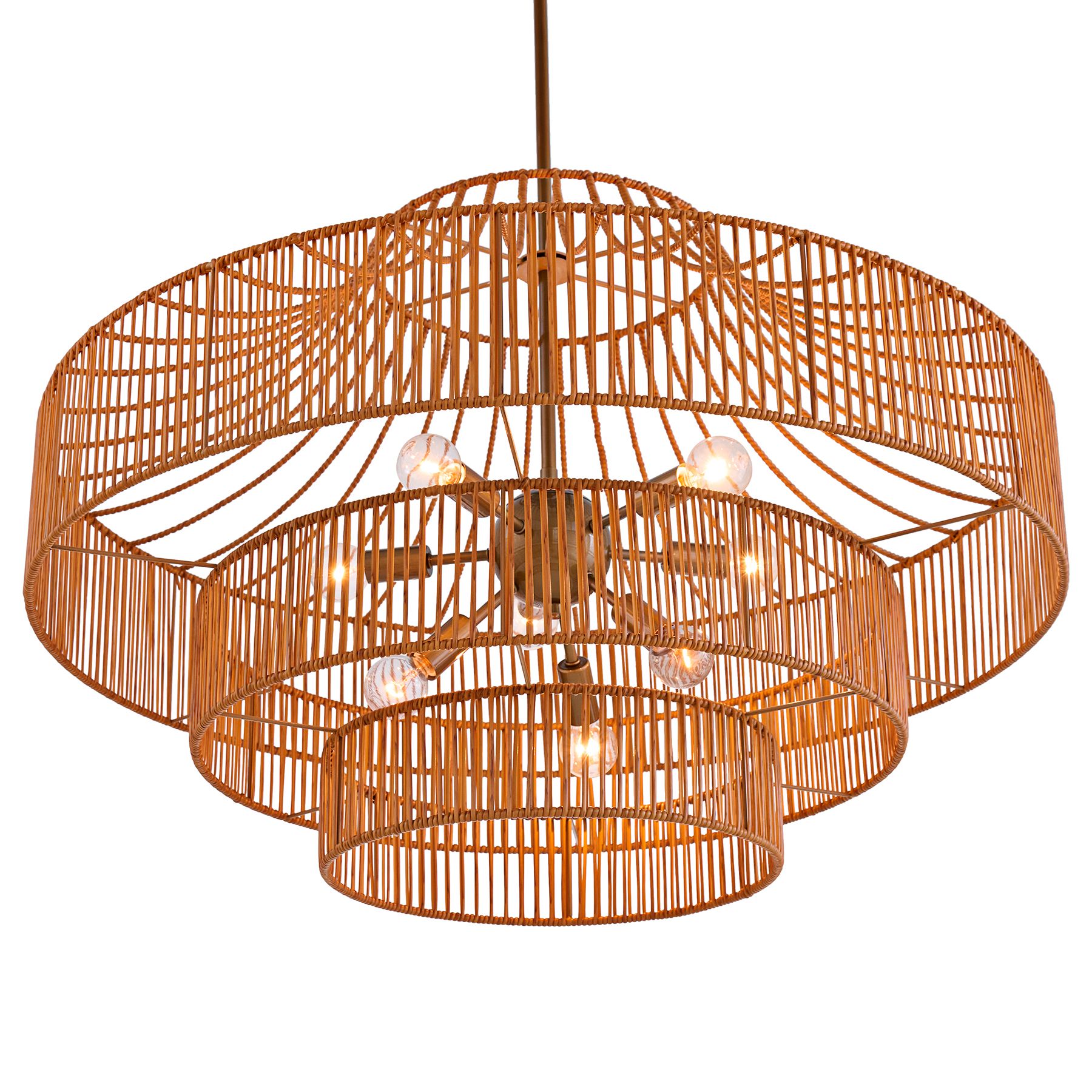 Image 4 Medlock 8-Light Outdoor Chandelier in Burnished Brass more views