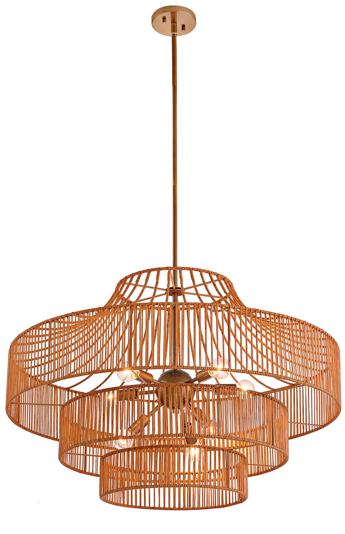 Image 5 Medlock 8-Light Outdoor Chandelier in Burnished Brass more views