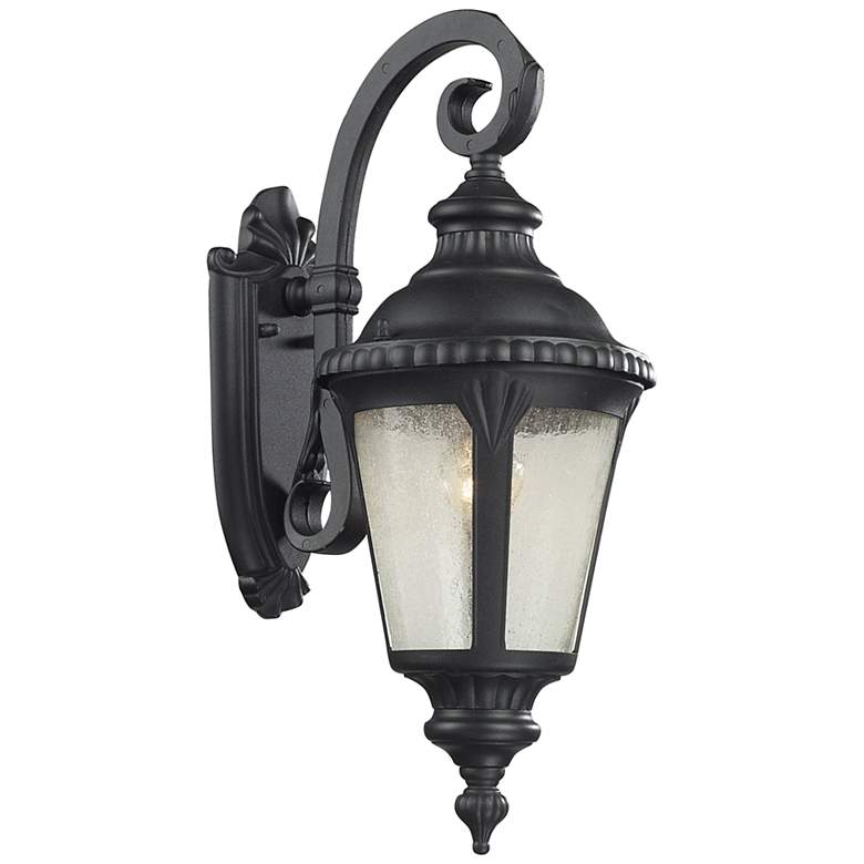 Image 1 Medow 19 3/4 inch High Black Metal Outdoor Wall Light