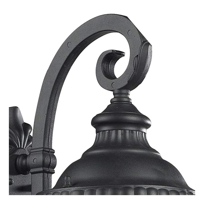 Image 3 Medow 19 3/4" High Black Metal Outdoor Wall Light more views