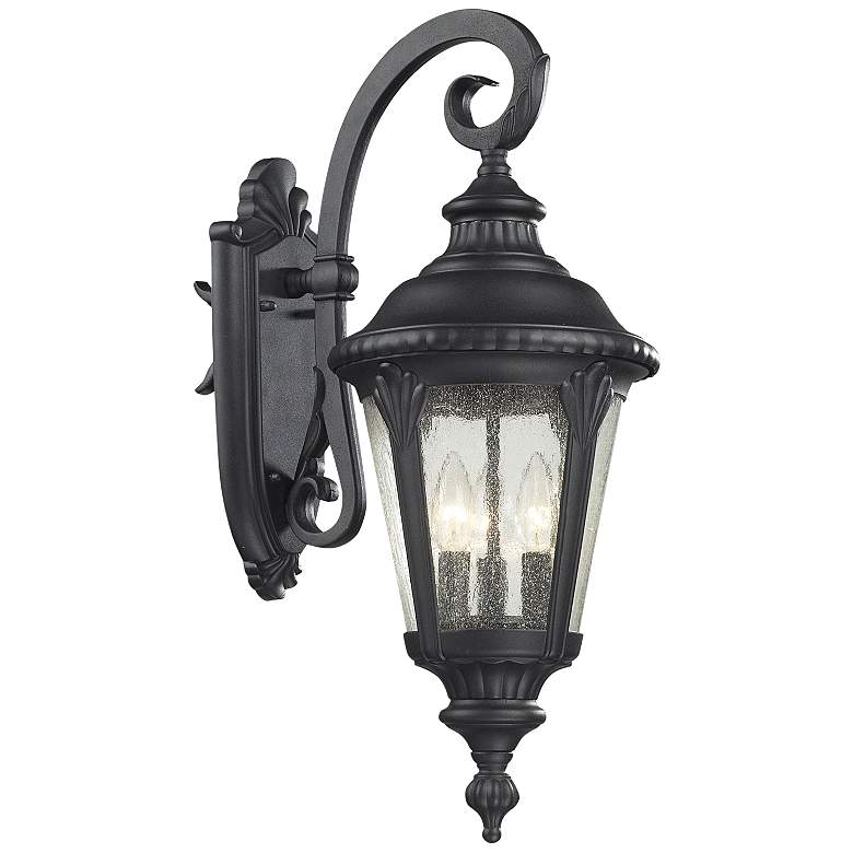 Image 1 Medow 24 1/4" High Black Metal Outdoor Wall Light